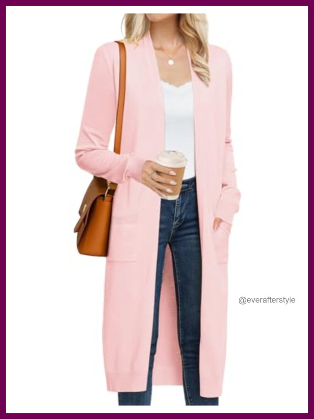 Women's Long Open Front Cardigan Lightweight Maxi Duster Sweater with Pockets